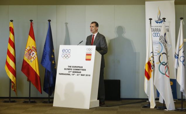 Su Majestad el Rey durante su intervención