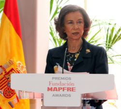 Su Majestad la Reina Doña Sofía durante su intervención