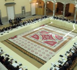 Vista general del Salón de los Austrias durante la reunión del Patronato de la Fundación Cotec