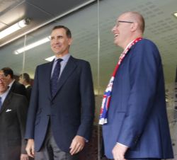 Don Felipe, junto al Primer Ministro de la República Checa, Bohuslav Sobotka