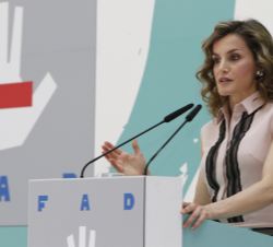 Su Majestad la Reina, durante su intervención