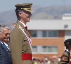 Su Majestad el Rey durante la entrega del Premio "Coronel Maté"