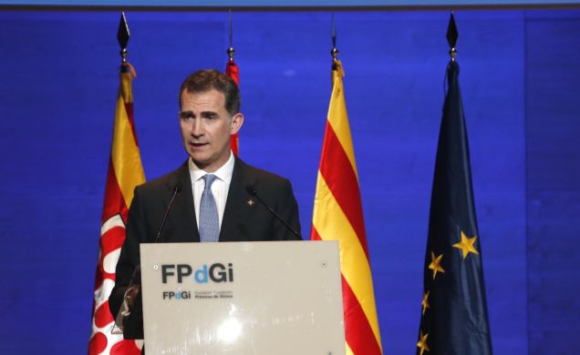 Su Majestad el Rey durante su intervención
