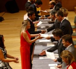 Don Felipe durante el acto de entrega de Despachos a los nuevos jueces de la LXVI Promoción