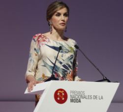 Doña Letizia durante sus palabras en la entrega de los Premios Nacionales de la Moda