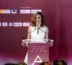 Su Majestad la Reina durante su intervención