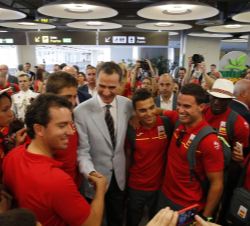 El Rey con los deportistas españoles