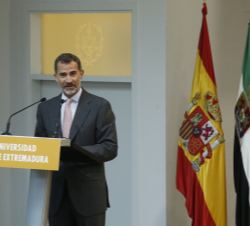 Su Majestad el Rey durante sus palabras durante la inauguración del Curso Universitario 2016-2017 
