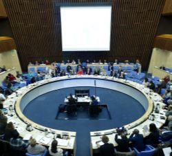 Vista general de la Sala del Consejo Ejecutivo donde se desarrollan las sesiones de trabajo
