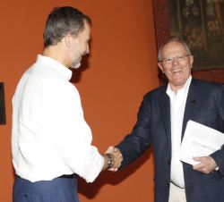 Saludo entre Su Majestad el Rey y el Presidente de la República del Perú, Pedro Pablo Kuczynski
