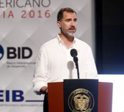 Su Majestad el Rey durante su intervención en el XI Encuentro Empresarial Iberoamericano 