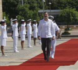 Llegada de Su Majestad el Rey a la primera sesión de la XXV Cumbre Iberoamericana