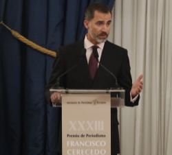 Don Felipe durante su intervención