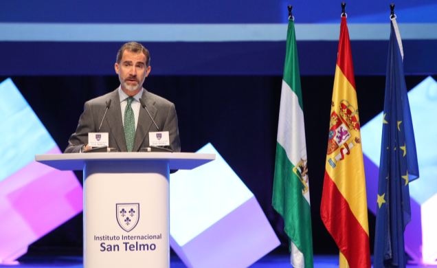 Su Majestad el Rey durante su intervención