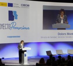 Intervención de la ministra de Sanidad, Servicios Sociales e Igualdad, Dolors Montserrat.