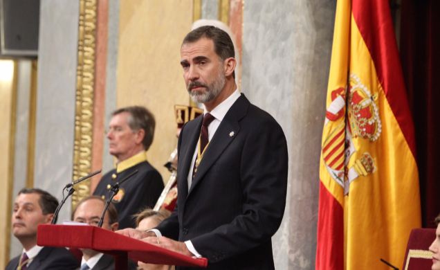 Su Majestad el Rey durante su intervención