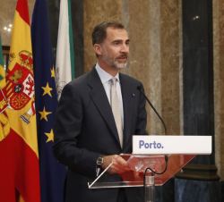 Su Majestad el Rey, durante sus palabras de agradecimiento en el Ayuntamiento tras recibir las Llaves de la Ciudad