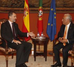 Encuentro de Su Majestad el Rey con el Primer Ministro de la República Portuguesa en el Palacio de las Necessidades