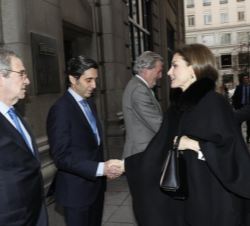 Sus Majestades los Reyes son recibidos por el ministro de Educación, Cultura y Deporte, Íñigo Méndez de Vigo, el presidente de Telefónica, José María 