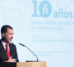 Su Majestad el Rey, durante sus palabras