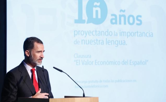 Su Majestad el Rey, durante sus palabras