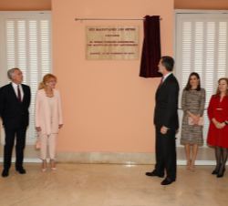 Don Felipe, tras descubrir una placa conmemorativa del 25º aniversario del Museo