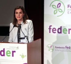 Su Majestad la Reina durante sus palabras