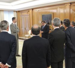 Don Felipe durante el desarrollo de la audiencia