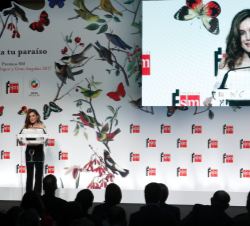 Su Majestad la Reina durante su intervención en la entrega de los Premios SM de Literatura Infantil y Juvenil "El Barco de Vapor" y "Gr