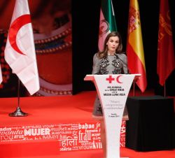 Doña Letizia durante su intervención