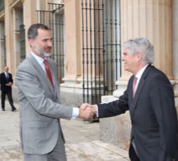 Su Majestad el Rey recibe el saludo del ministro de Asuntos Exteriores y de Cooperación, Alfonso Dastis