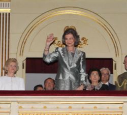 Doña Sofía momentos antes del inicio del concierto