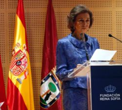 Su Majestad la Reina Doña Sofía durante su intervención