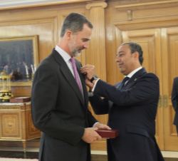 Su Majestad el Rey recibe la Medalla de Oro de la de la Organización Colegial