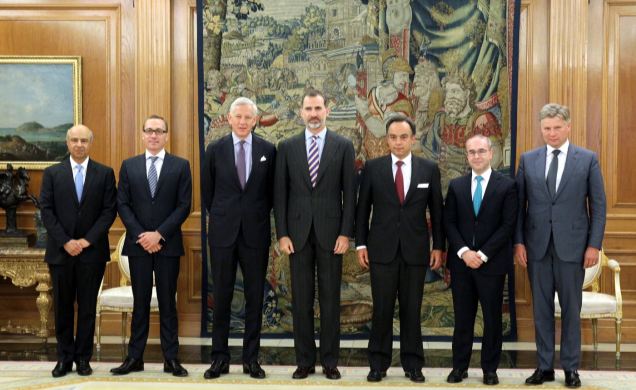 Su Majestad el Rey junto a los miembros del Consejo de Administración Global de Mckinsey & Copany