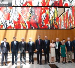 Don Felipe ha su llegada al Pabellón de España de la Expo 2017