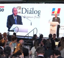 Su Majestad el Rey Don Juan Carlos durante sus palabras en el Homenaje de la Asociación Diálogo