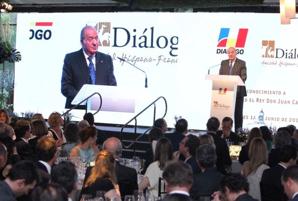 Su Majestad el Rey Don Juan Carlos durante sus palabras en el Homenaje de la Asociación Diálogo