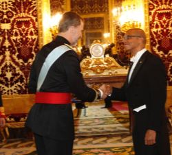 Su Majestad el Rey recibe las Cartas Credenciales del embajador de Belice, Dylan Vernon