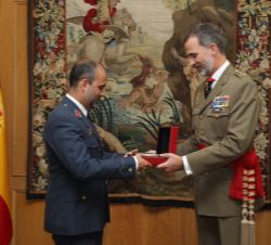Audiencia de Su Majestad el Rey al número uno del Curso, Comandante del Cuerpo General del Ejército del Aire, Arturo Arribas Santiago