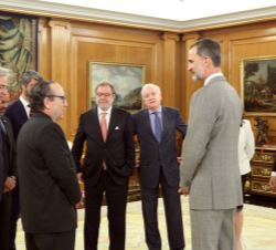 Don Felipe durante la audiencia