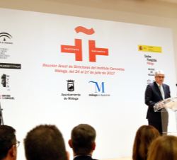 El Ministro de Asuntos Exteriores y de Cooperación, Alfonso Dastis durante su intervención
