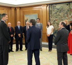 Los Reyes durante el desarrollo de la audiencia