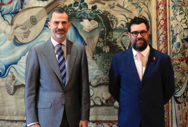 Su Majestad el Rey junto al alcalde de Palma, Antoni Ortega