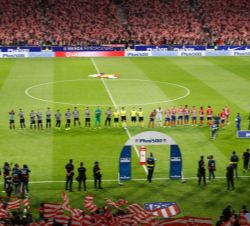 Vista general del campo momentos antes de dar comienzo el partido