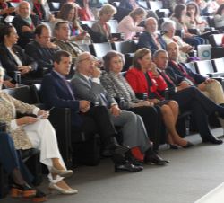 Su Majestad la Reina Doña Sofía durante la apertura de las conferencias sociosanitarias del día 18