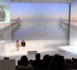 La presidenta de la Fundación Champalimaud durante su intervención