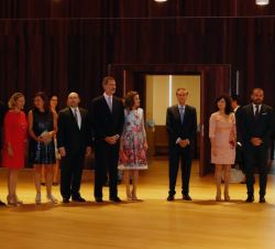 Sus Majestades los Reyes a su paso por el Auditorio Mallorca