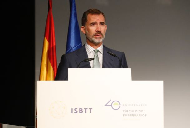 Su Majestad el Rey durante sus palabras en la inauguración de la “XXIX International Summit of Business & Economic Think Tanks 2017”