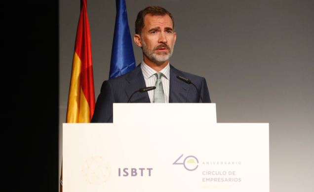 Su Majestad el Rey durante sus palabras en la inauguración de la “XXIX International Summit of Business & Economic Think Tanks 2017”